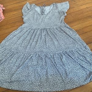 Black and white babydoll dress